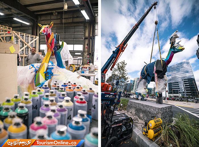 مجسمه های رنگی