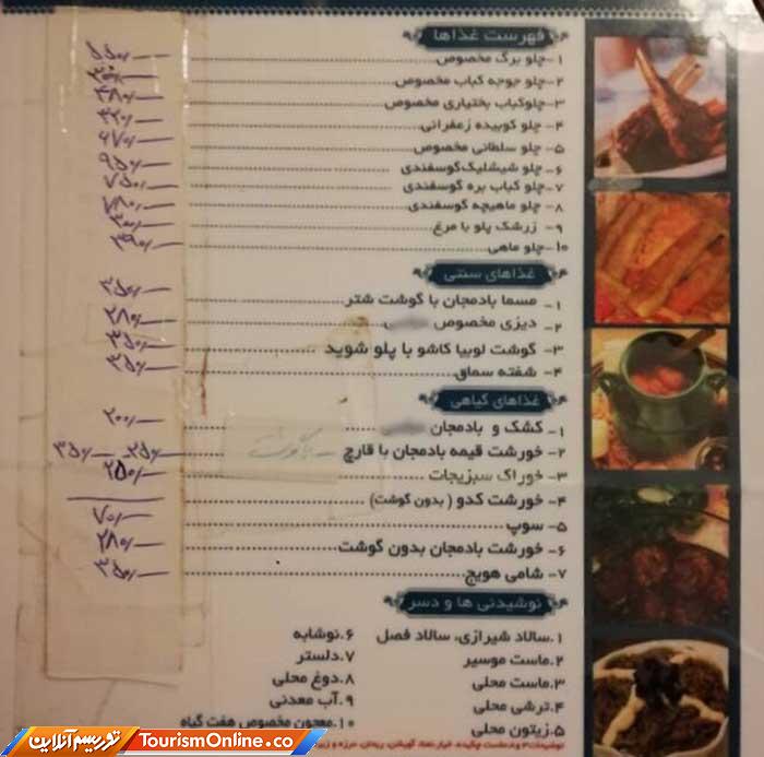 فهرست خوراک