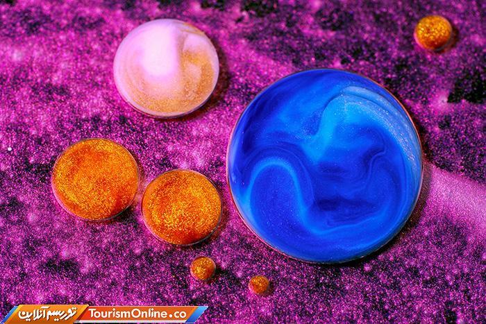 حباب های رنگی