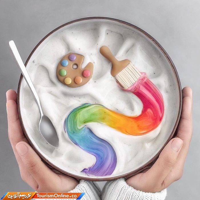 تزئین دسر و غذا