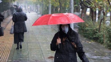 هوای بارانی و رگبار