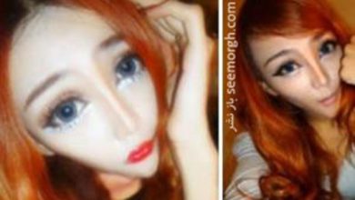 دختری با صورت مثلثی