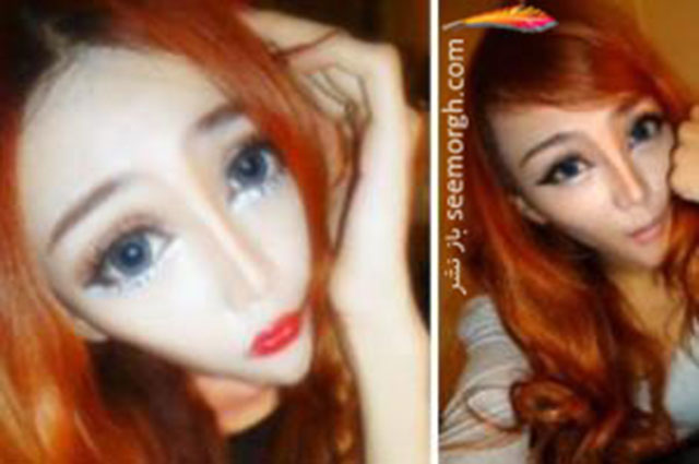 دختری با صورت مثلثی