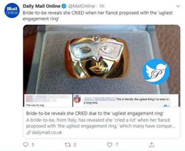 زشت ترین حلقه ازدواج