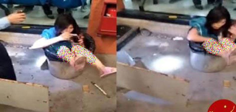 گیر کردن زدن چینی در زباله