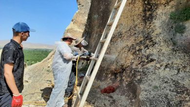 پاک‌سازی دیوارنوشته گوردخمه