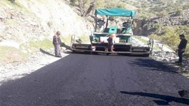 آسفالت محور آبشار کمر دوغ