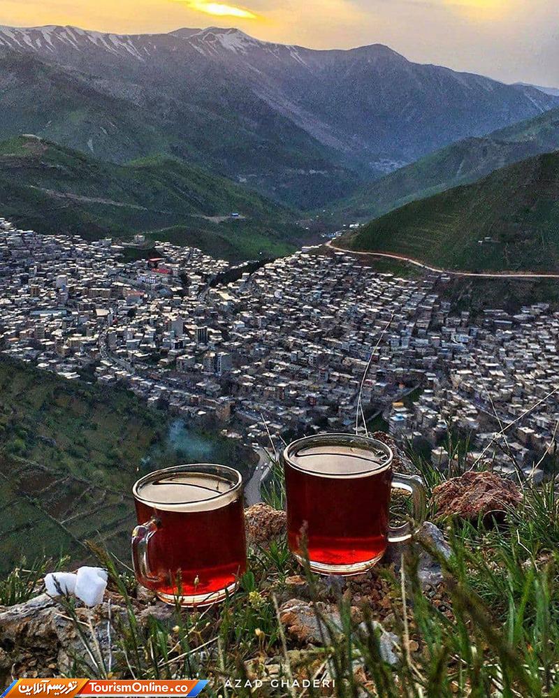 نمایی از شهر پاوه