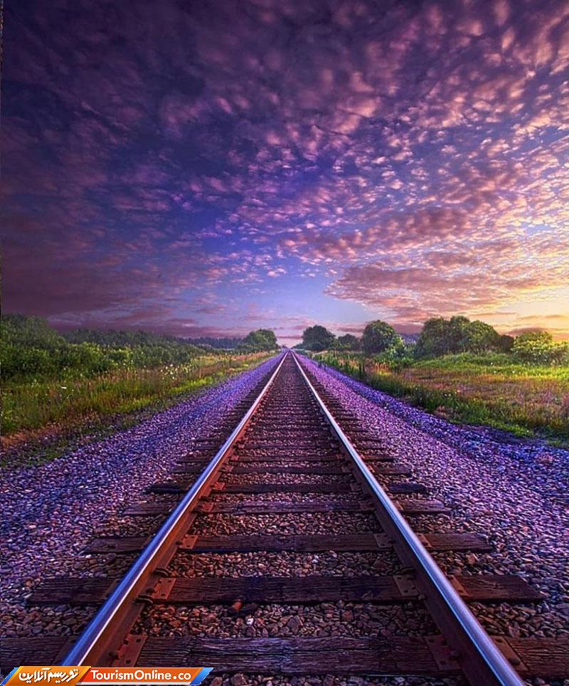 افق زیبا از زمین