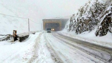 جاده کوهستانی هراز برفی