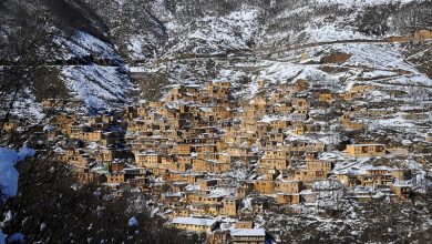 ماسوله در زمستان برفی