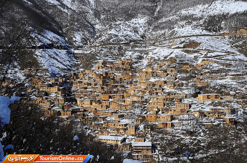 ماسوله در زمستان برفی