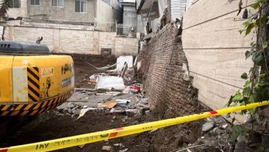 ریزش ساختمان مسکونی