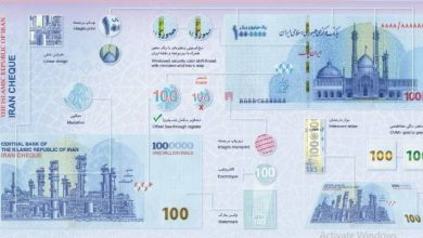 ایران‌ چک ۱۰۰هزارتومانی جدید